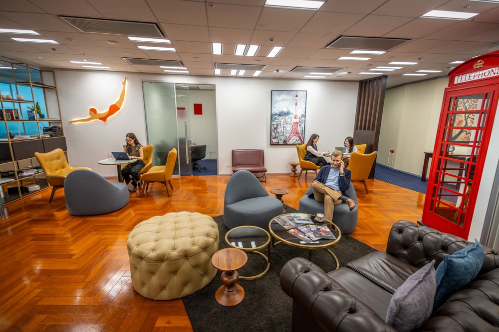 Coworking lounge in Roppongi